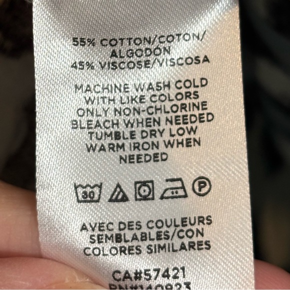 Loft Blue Leopard Print Pajama Top - Picture 6 of 7